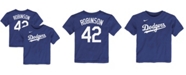 Nike Toddler Boys and Girls Jackie Robinson Royal Los Angeles Dodgers Player Name and Number T-Shirt